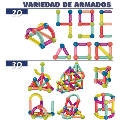 BLOQUES MAGNETICOS- 64 piezas