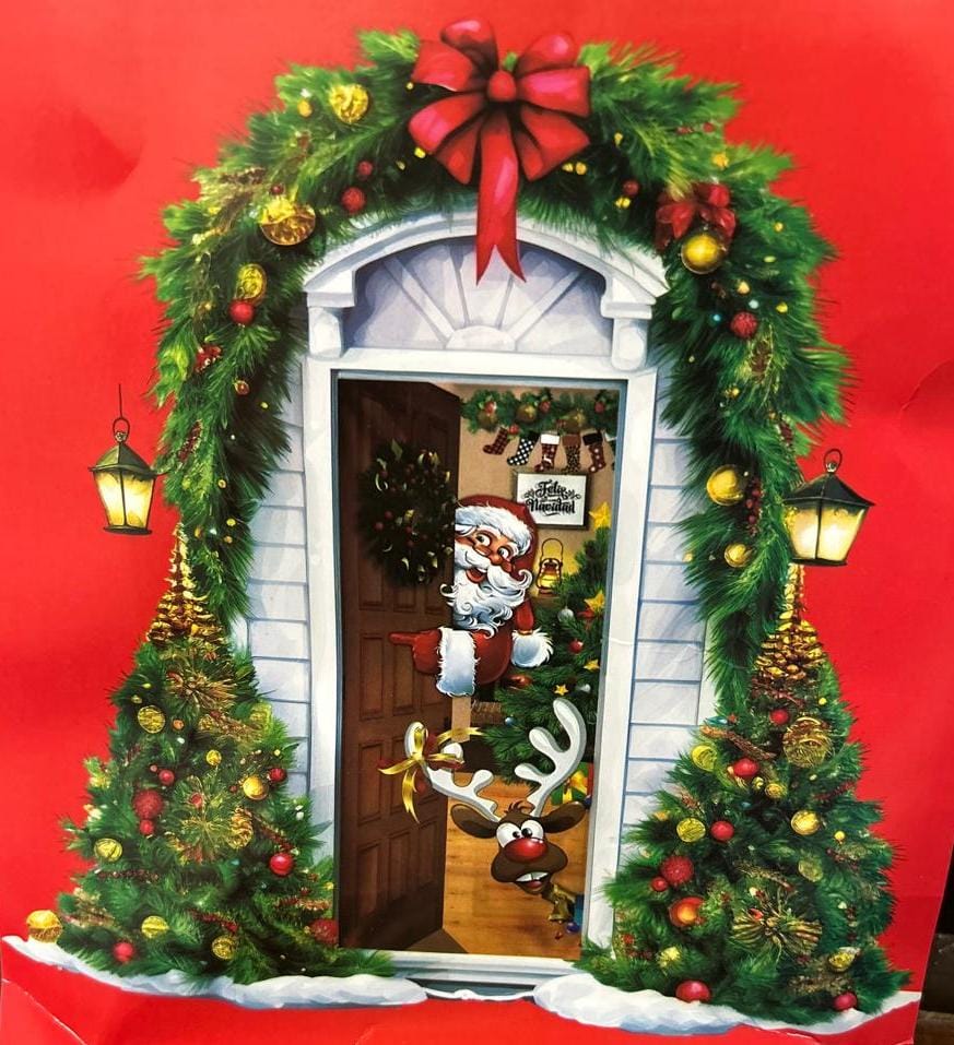 FORRO DE NAVIDAD PARA PUERTA