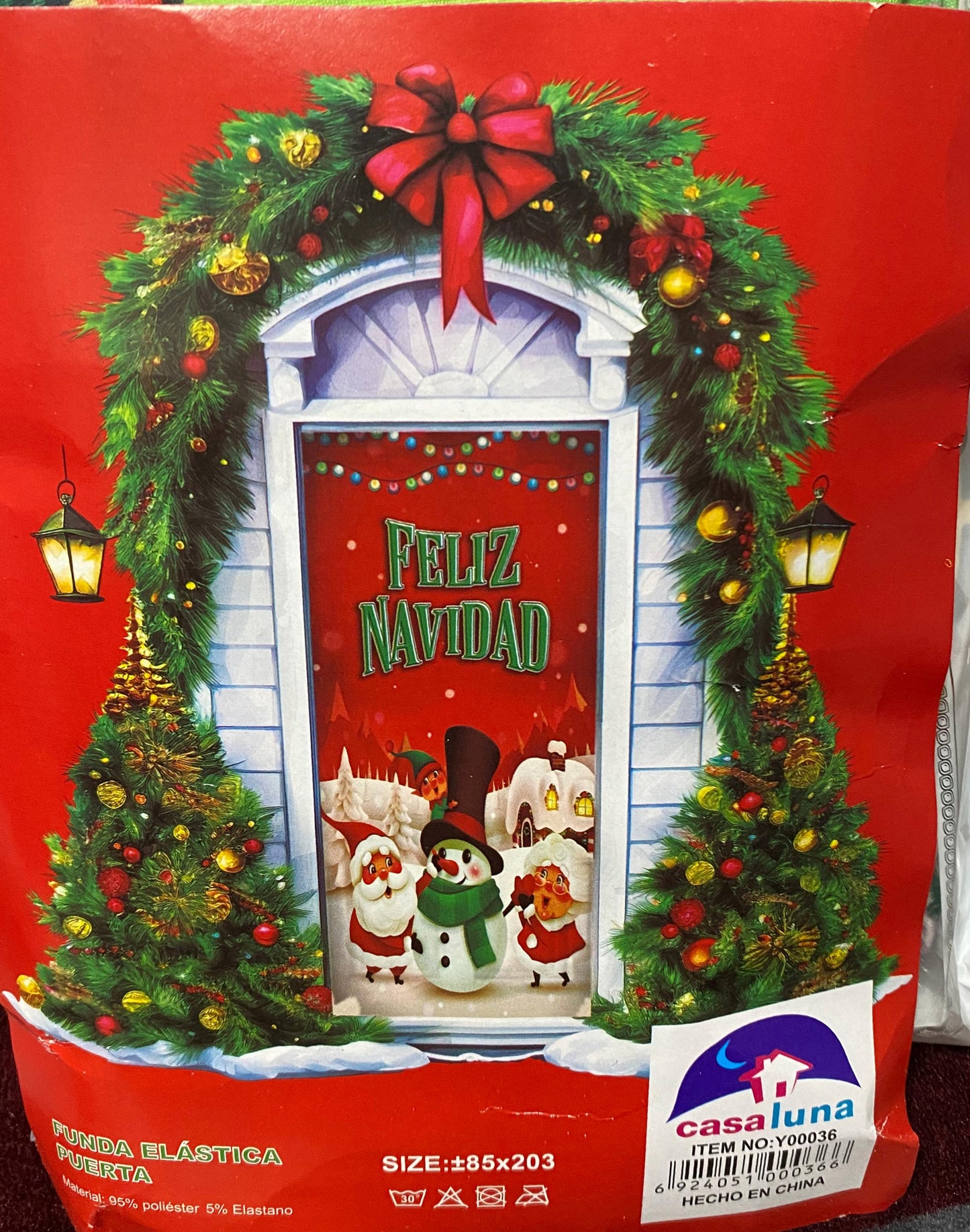 FORRO DE NAVIDAD PARA PUERTA