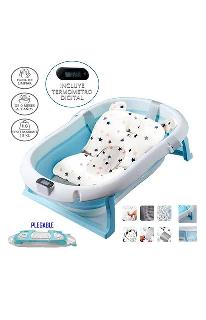 BAÑERA PLEGABLE CON TERMÓMETRO